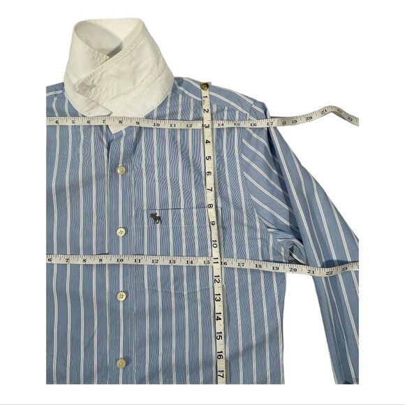 Abercrombie & Fitch Long Sleeve Button Up Men’s Sz S Striped Collared Muscle Fit - Picture 9 of 13